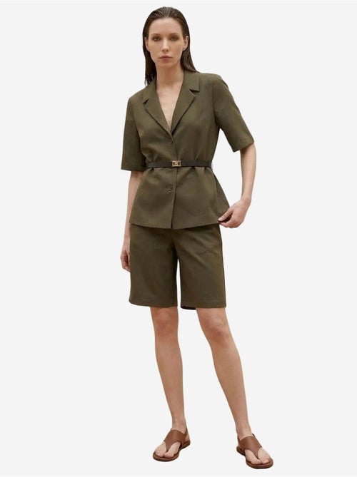 Ensemble veste courte et pantalon large ceinturé my fashion - Kiabi