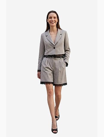 Ensemble veste courte et pantalon large my fashion