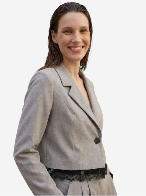 Ensemble veste courte et pantalon large my fashion - Kiabi