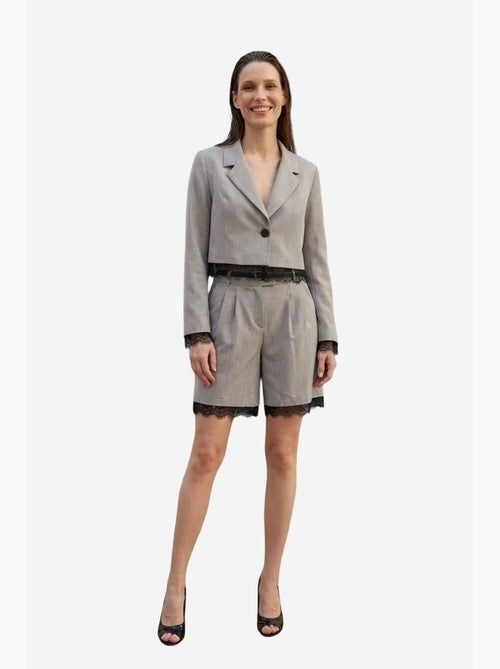 Ensemble veste courte et pantalon large my fashion - Kiabi
