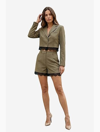 Ensemble veste courte et pantalon large my fashion