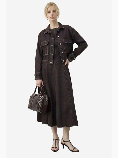Ensemble veste en denim et pantalon large lucci - Kiabi