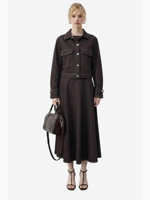 Ensemble veste en denim et pantalon large lucci - Kiabi