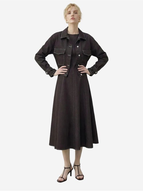 Ensemble veste en denim et pantalon large lucci - Kiabi