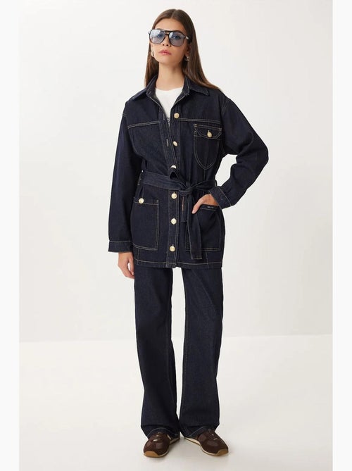 Ensemble veste en jean et pantalon large istanbul - Kiabi