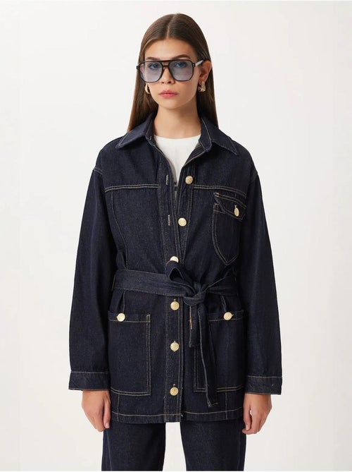 Ensemble veste en jean et pantalon large istanbul - Kiabi