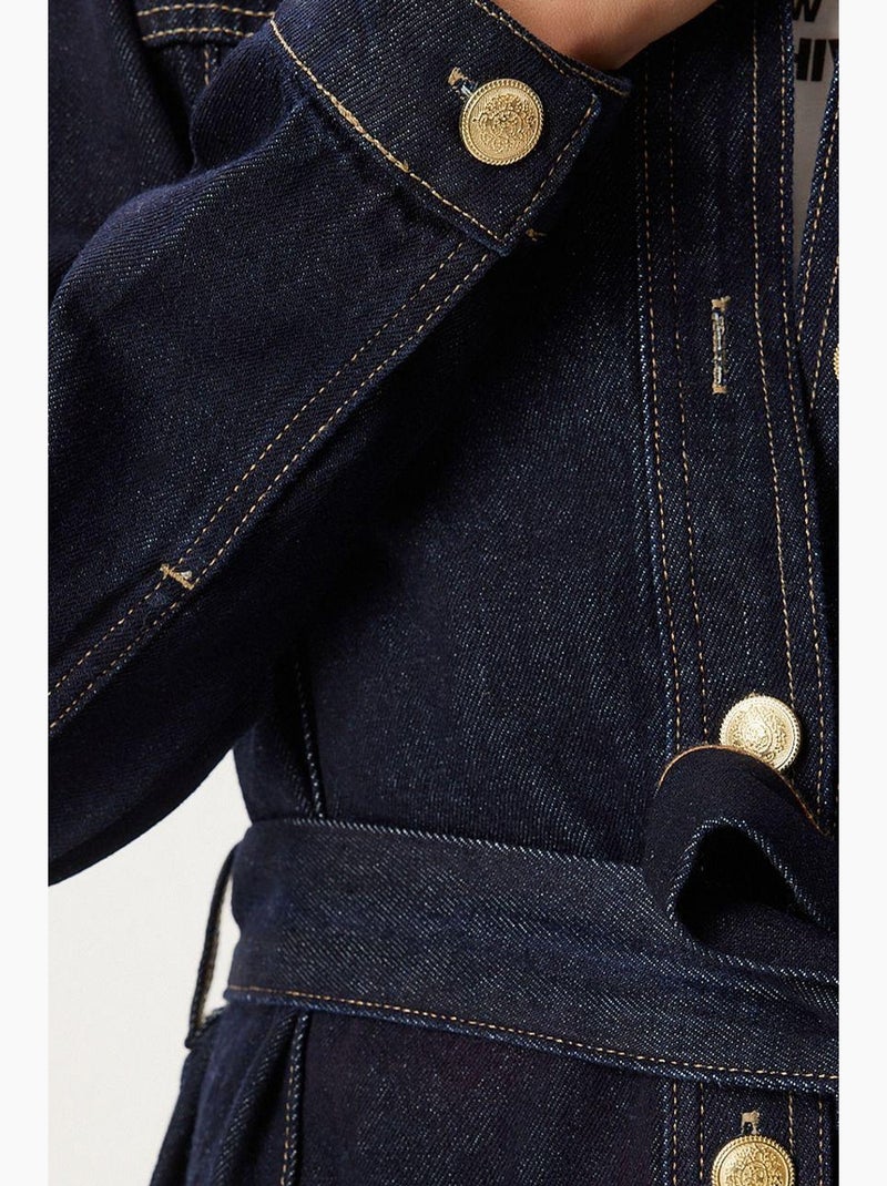 Ensemble veste en jean et pantalon large istanbul Bleu gris - Kiabi