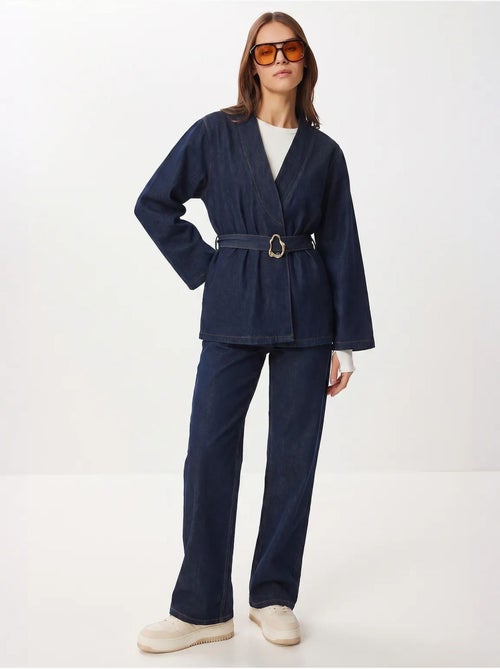 Ensemble veste et pantalon large en gabardine de coton istanbul - Kiabi