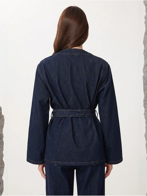 Ensemble veste et pantalon large en gabardine de coton istanbul - Kiabi