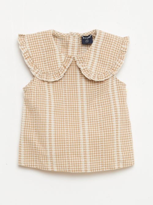 Ensemble vichy 2 pièces blouse + pantalon - Kiabi