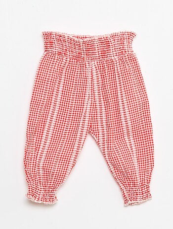 Ensemble vichy 2 pièces blouse + pantalon