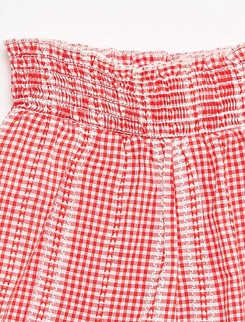 Ensemble vichy 2 pièces blouse + pantalon