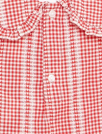 Ensemble vichy 2 pièces blouse + pantalon