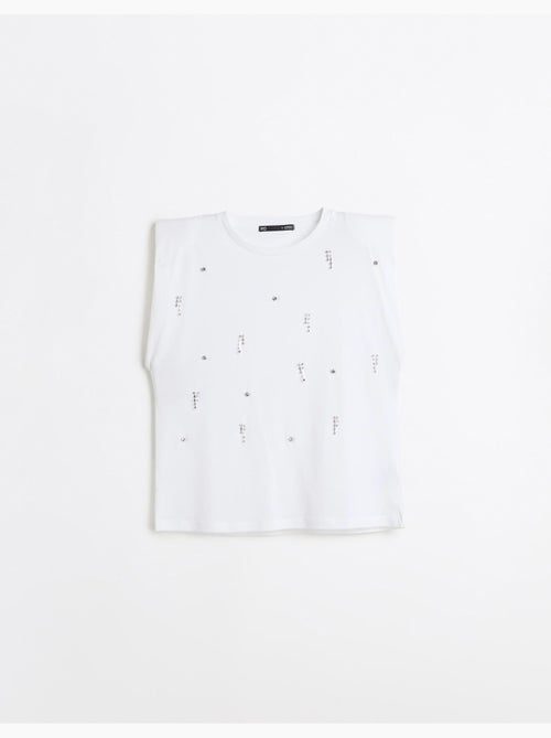 Épaulettes de t-shirt avec des paillettes, mo fashion - Kiabi