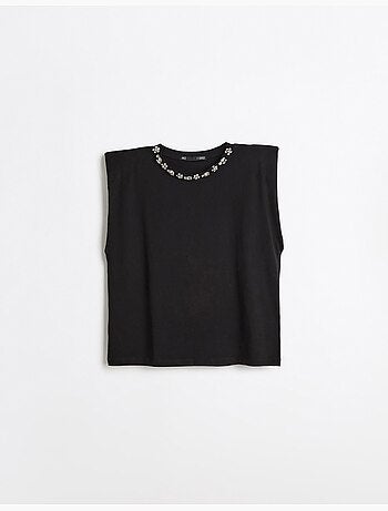 Épaulettes de t-shirt avec des paillettes, mo fashion