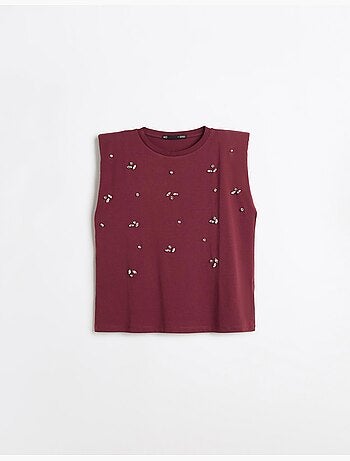 Épaulettes de t-shirt avec des paillettes, mo fashion