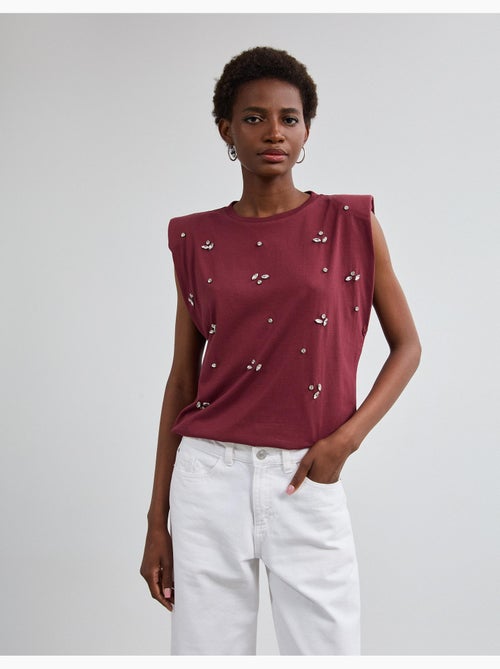 Épaulettes de t-shirt avec des paillettes, mo fashion - Kiabi