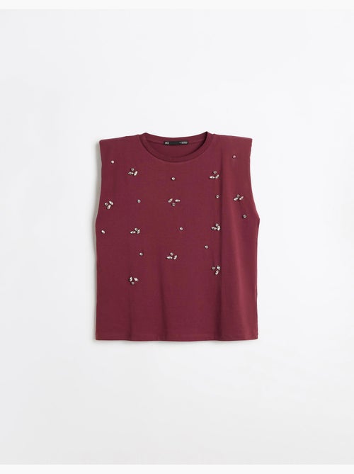 Épaulettes de t-shirt avec des paillettes, mo fashion - Kiabi