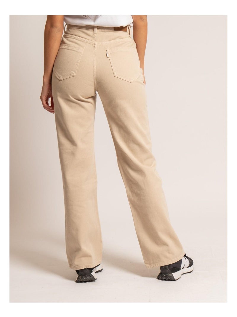 ERAM rechte broek Beige - Kiabi