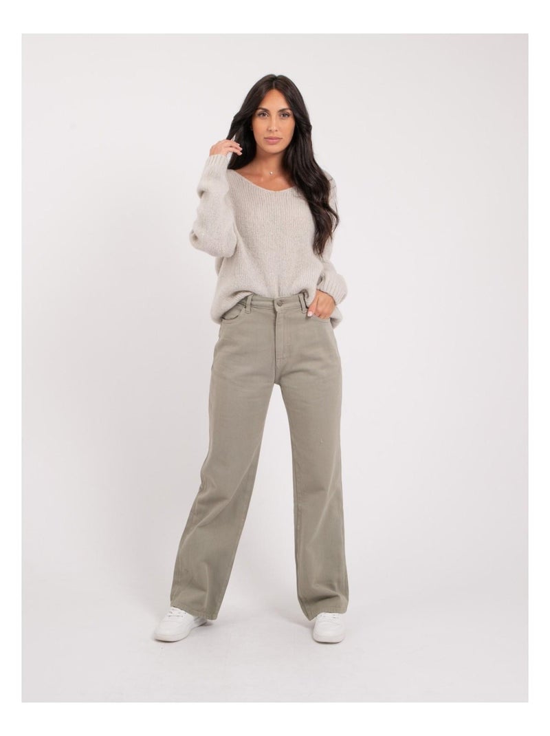 ERAM rechte broek Kaki - Kiabi