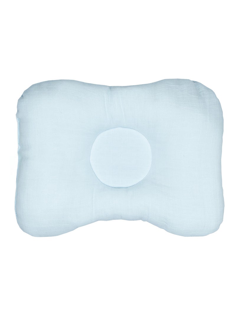 Ergonomisch katoenen nekkussen met honingraat Blauw - Kiabi