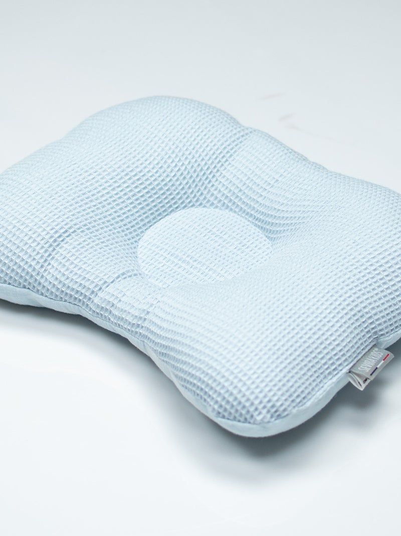 Ergonomisch katoenen nekkussen met honingraat Blauw - Kiabi