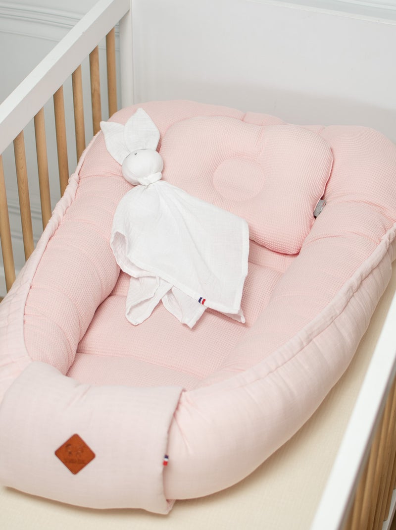 Ergonomisch katoenen nekkussen met honingraat Roze - Kiabi