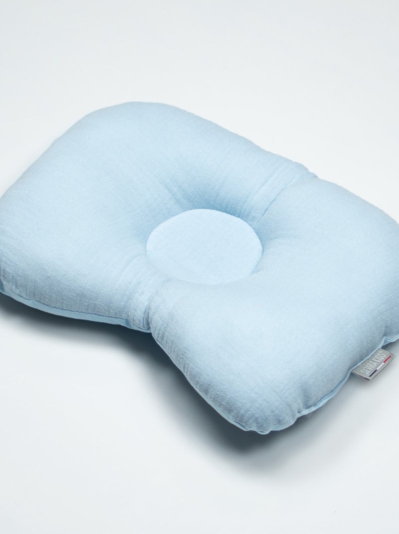 Ergonomisch nekkussen van katoenen gaas, jeanne Blauw - Kiabi