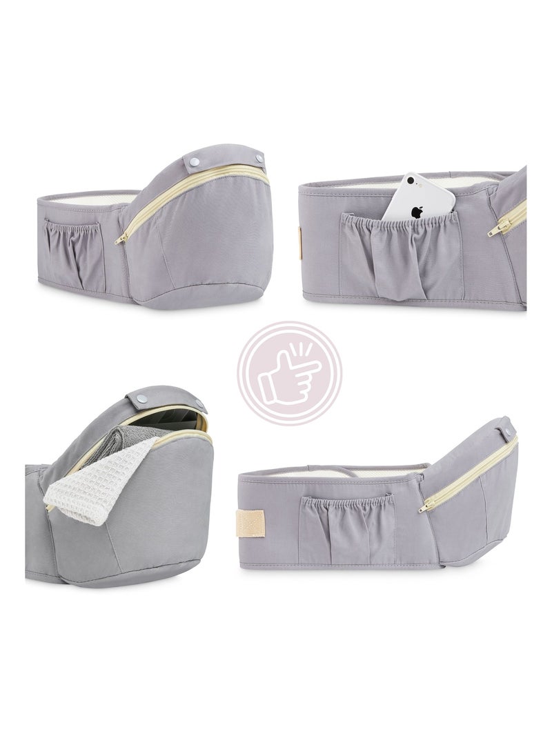 Ergonomische draagzak voor baby's 0-36 maanden – comfortabel en verstelbaar Grijs - Kiabi