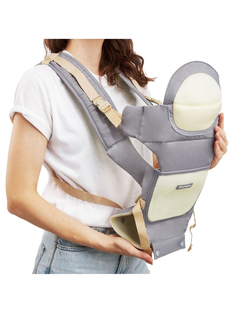 Ergonomische draagzak voor baby's 0-36 maanden – comfortabel en verstelbaar Grijs - Kiabi