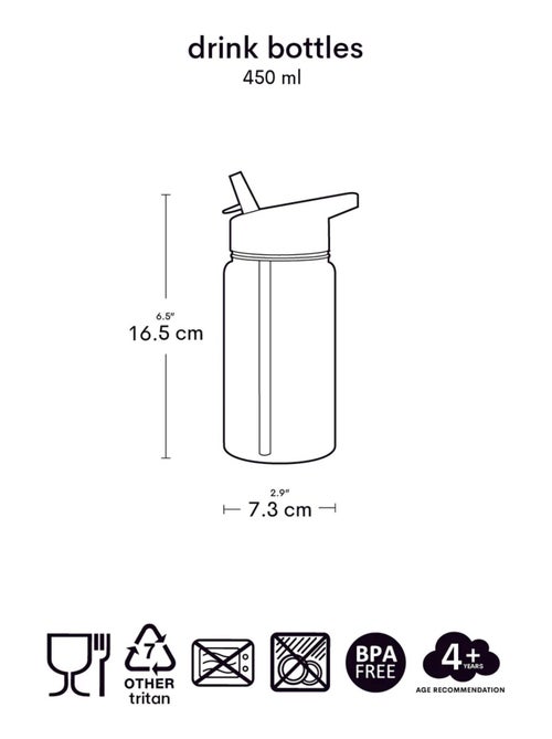 Ergonomische drinkfles voor kinderen 450 ml - Kiabi Ergonomische drinkfles voor kinderen 450 ml - Kiabi