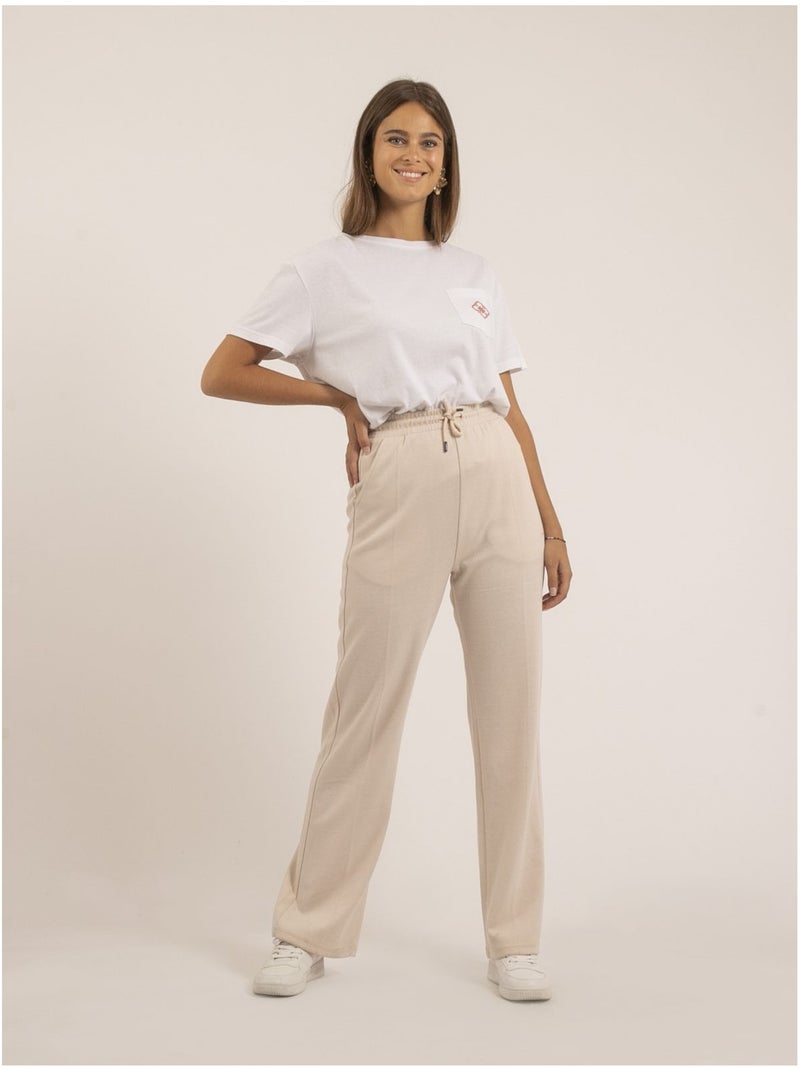 Erilia flared broek Ecru - Kiabi