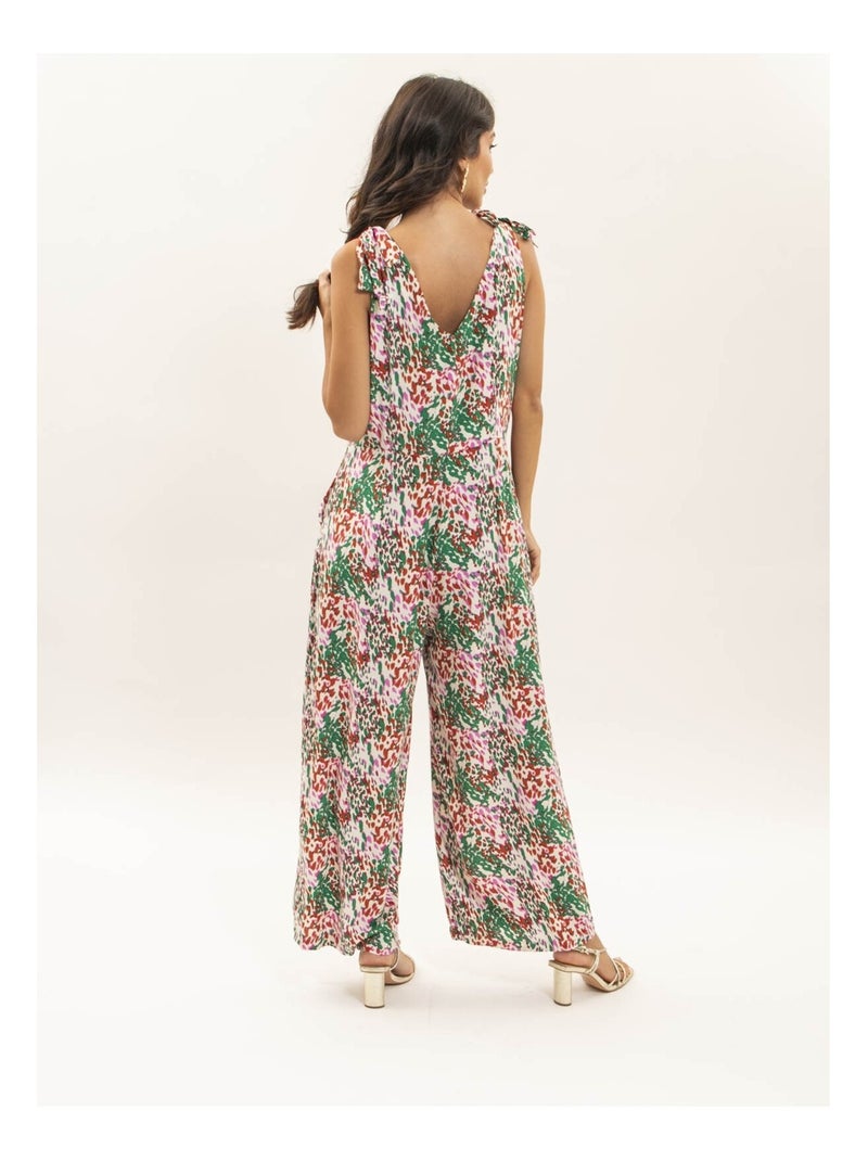 Ermania jumpsuit met print Groen - Kiabi