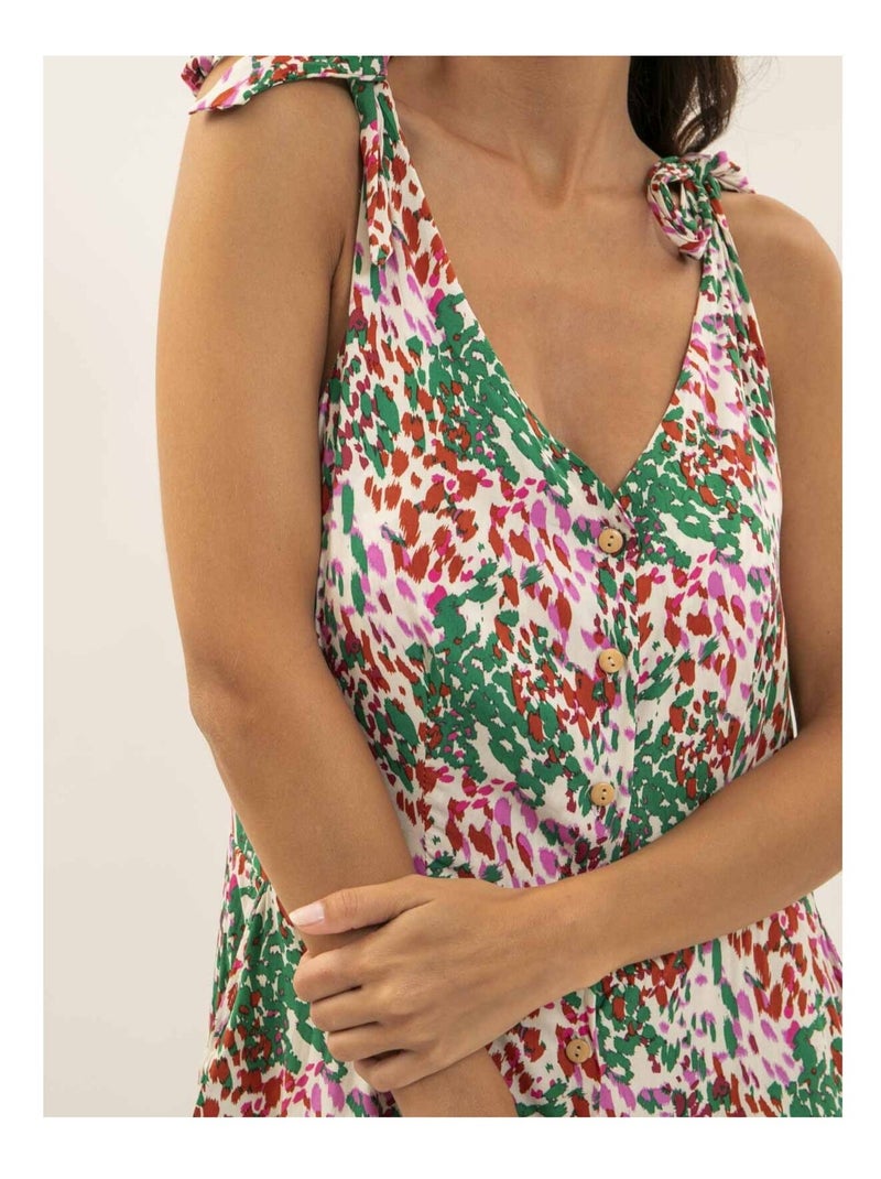 Ermania jumpsuit met print Groen - Kiabi
