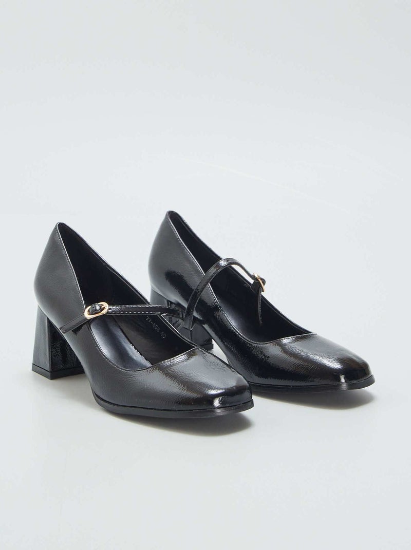 Escarpins babies vernis Noir - Kiabi