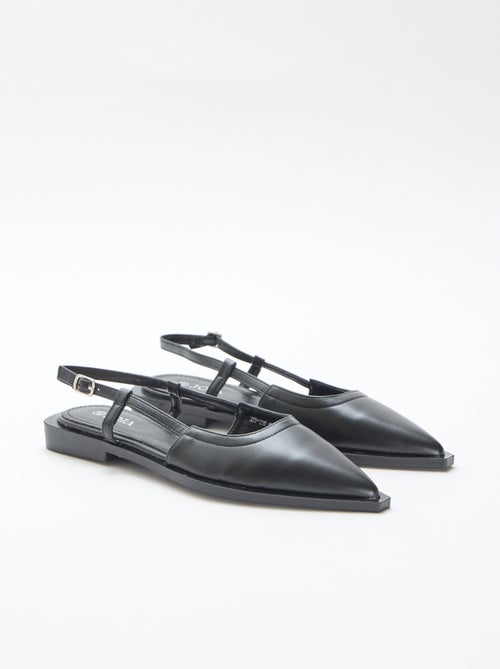 Escarpins ouverts à talon plat - Kiabi