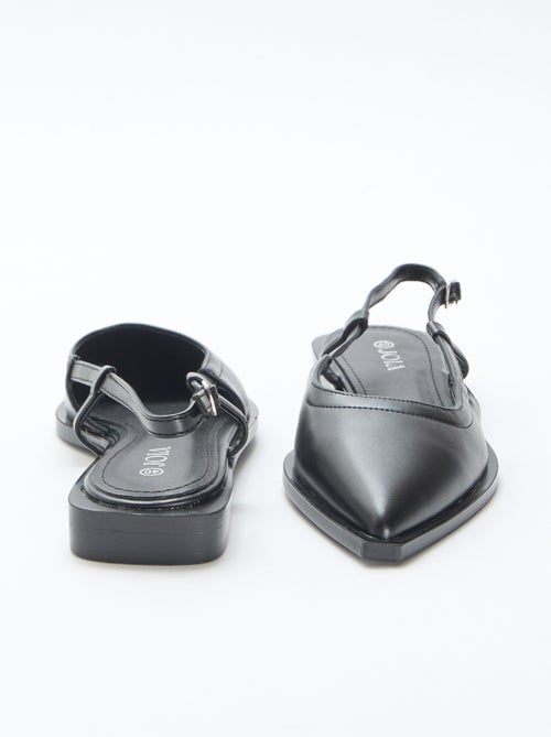 Escarpins ouverts à talon plat - Kiabi