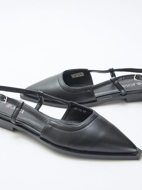 Escarpins ouverts à talon plat - Kiabi