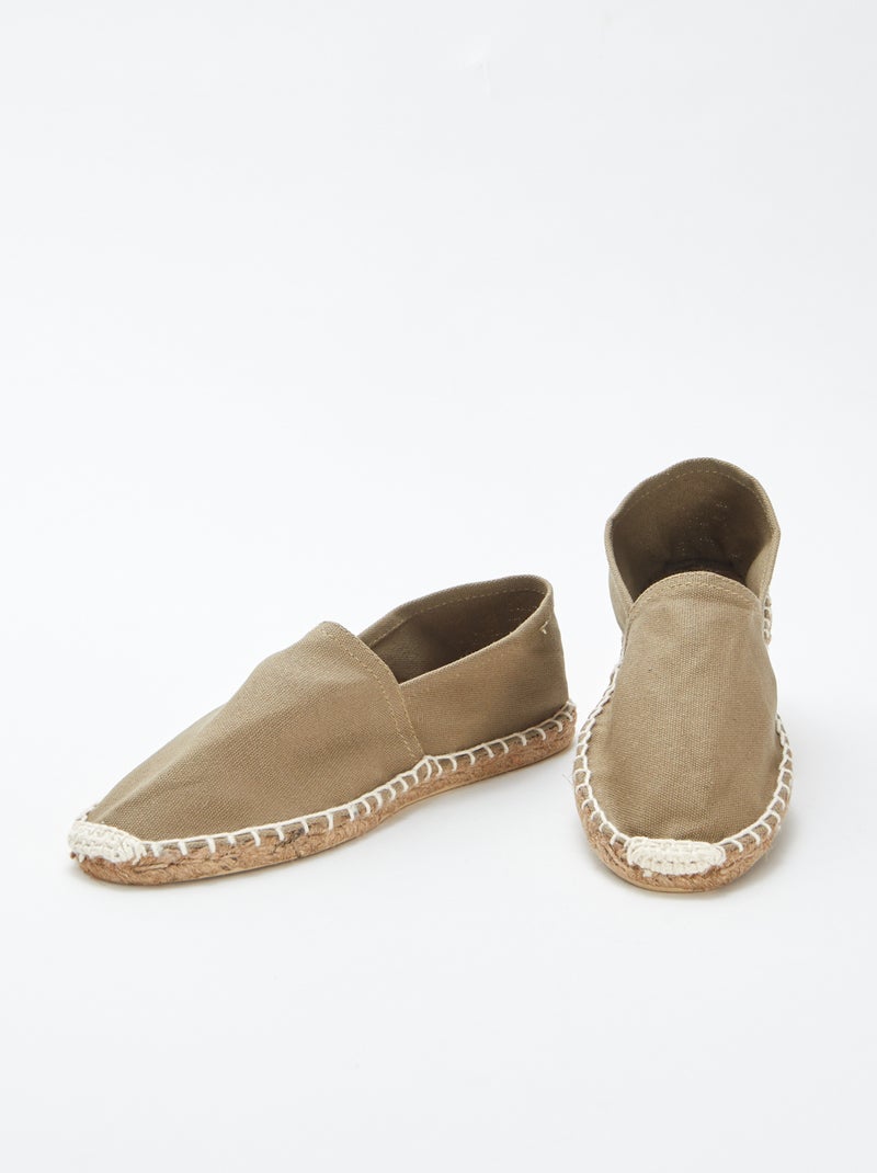 Espadrille en mesh Kaki - Kiabi
