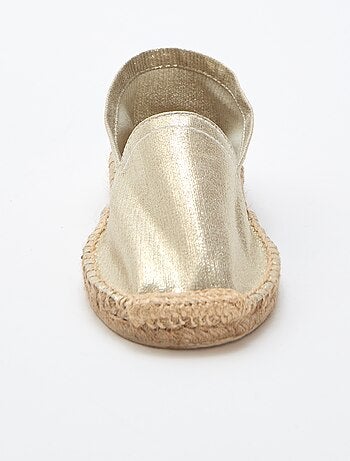 Espadrille plat dorée