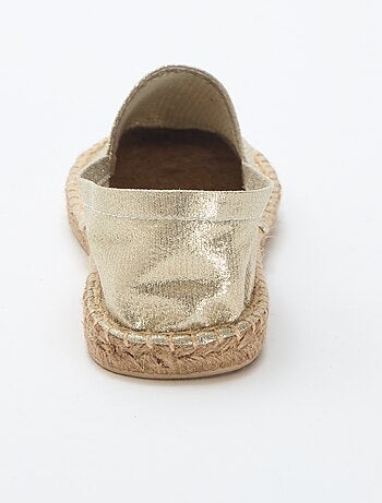 Espadrille plat dorée