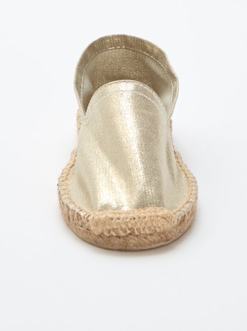 Espadrille plat dorée - Kiabi