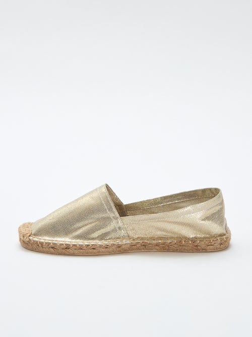 Espadrille plat dorée - Kiabi