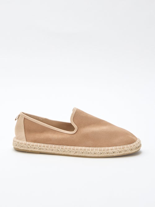 Espadrille van suèdine met platte zool - Kiabi