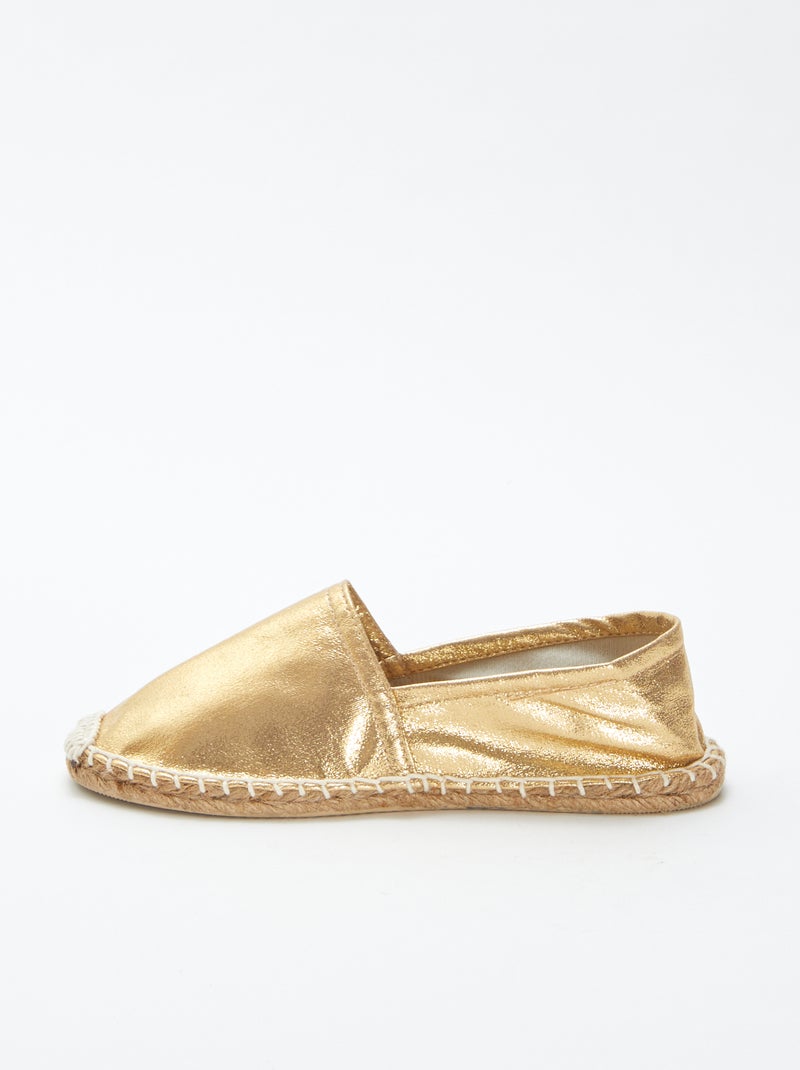 Espadrilles argentées Doré - Kiabi