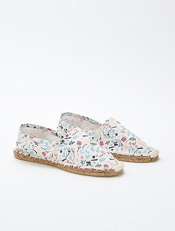 Espadrilles avec motif à fleurs
