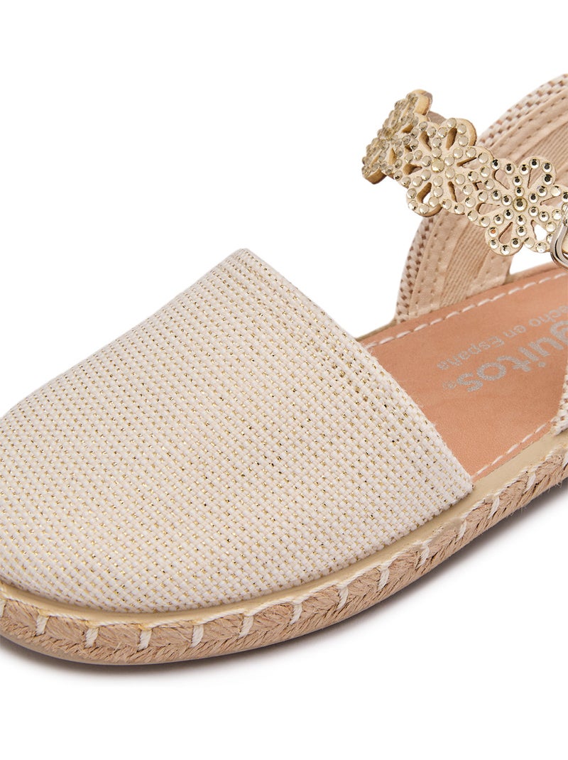 Espadrilles conguitos detalles florales Goud - Kiabi
