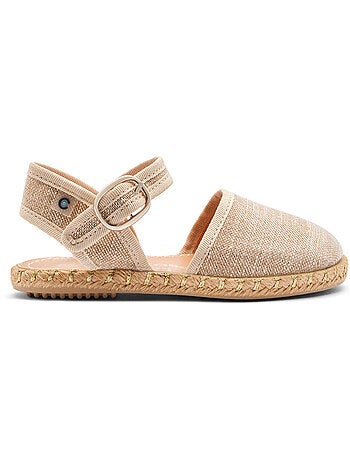 Espadrilles conguitos hebilla hilo oro