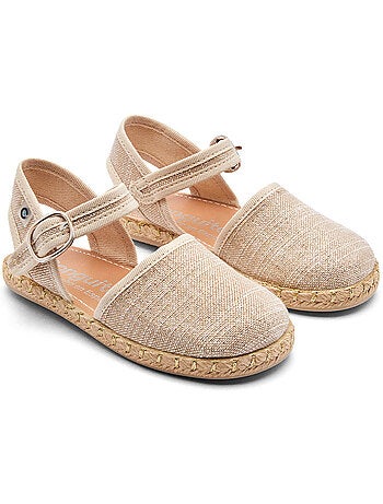 Espadrilles conguitos hebilla hilo oro