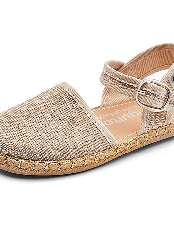 Espadrilles conguitos hebilla hilo oro